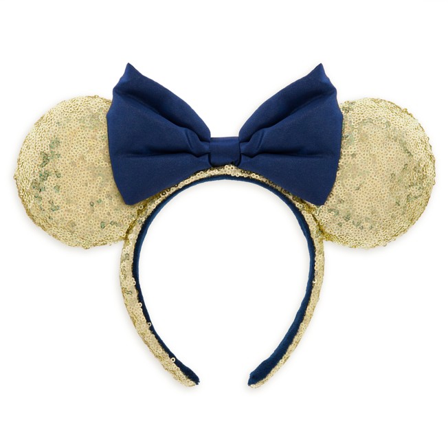 Minnie Mouse Sequin Ear Headband For Adults – Gold & Blue – Walt Disney World 50th Anniversary