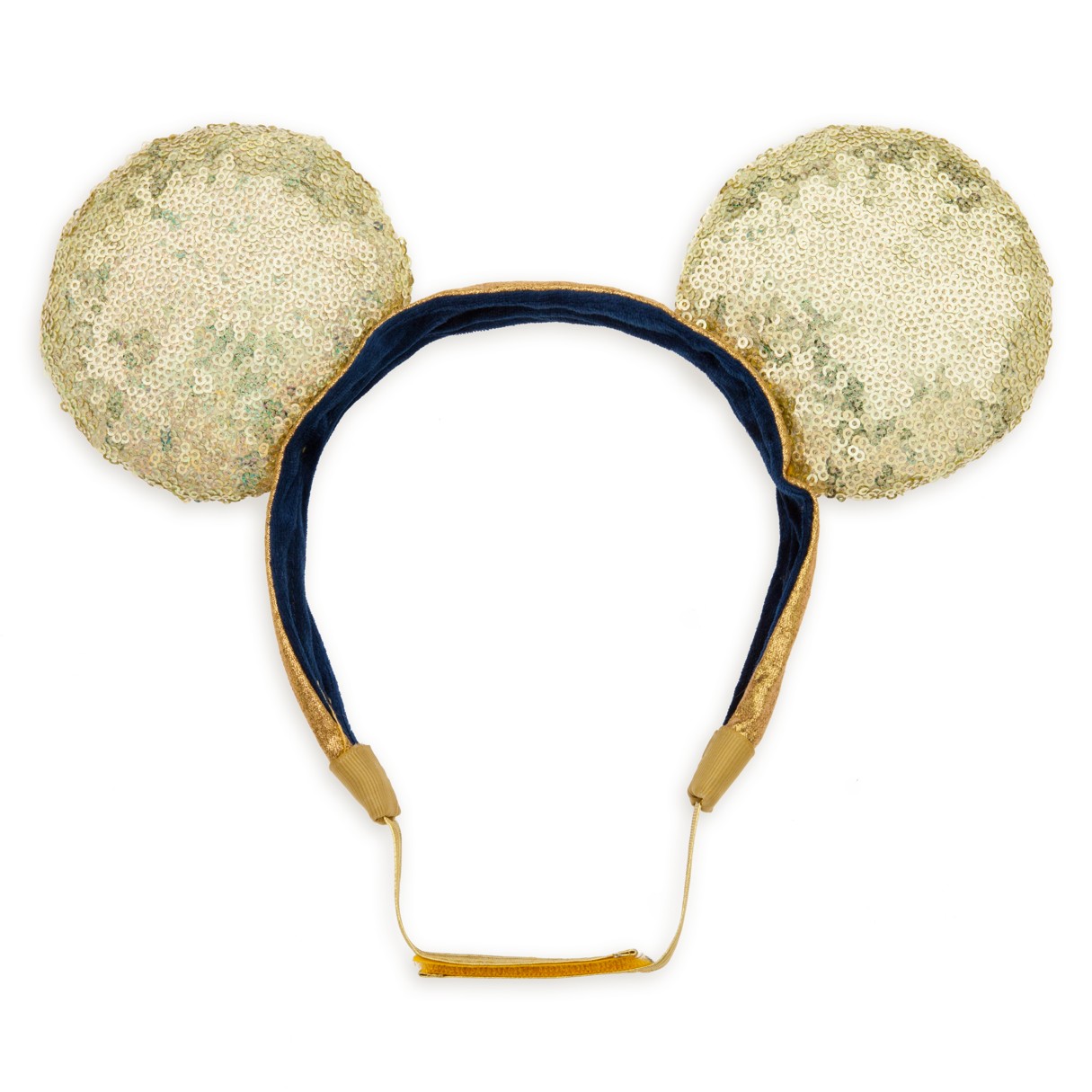 Minnie Mouse Gold Sequin Ear Headband with Strap for Adults – Walt Disney World 50th Anniversary
