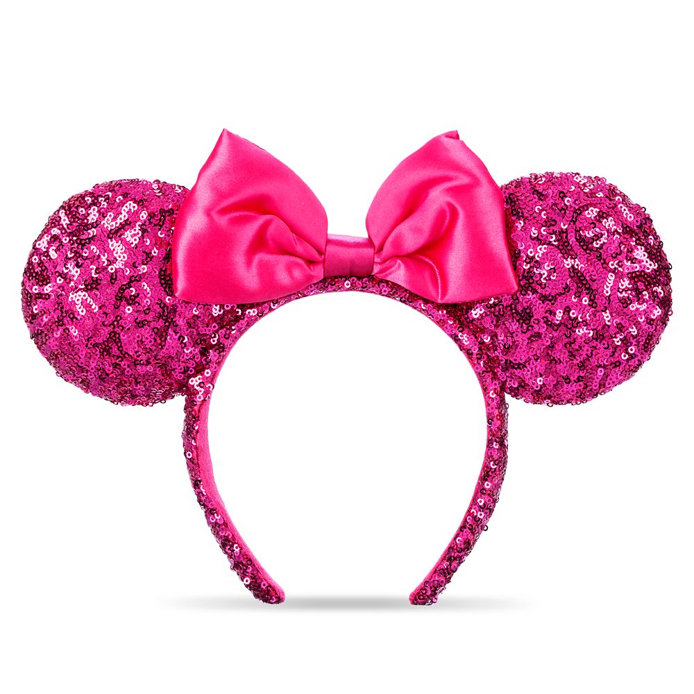 Minnie Mouse Sequin Ear Headband for Adults – Magenta is now available online