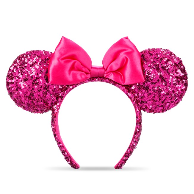 Minnie Mouse Sequin Ear Headband for Adults – Magenta