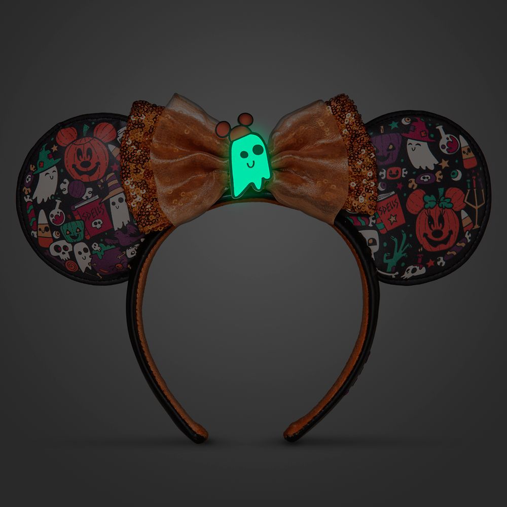 Minnie Mouse Ear Headband with Sequined Bow – Halloween