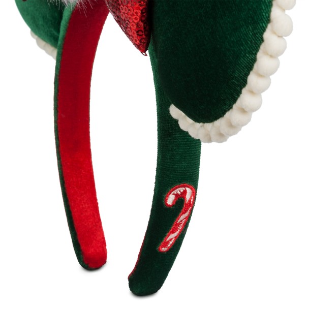 Minnie Mouse Christmas Ear Headband with Pom and Sequin Bow for Adults