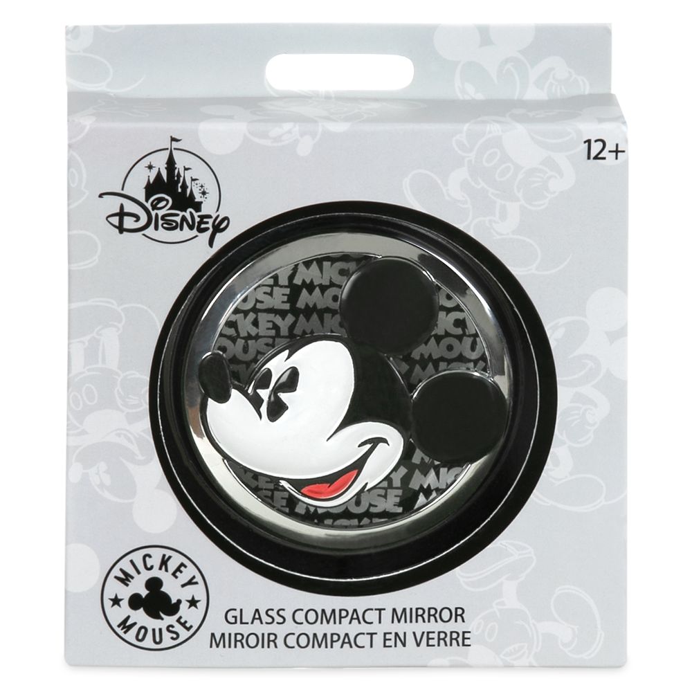 Mickey Mouse Grayscale Glass Compact Mirror