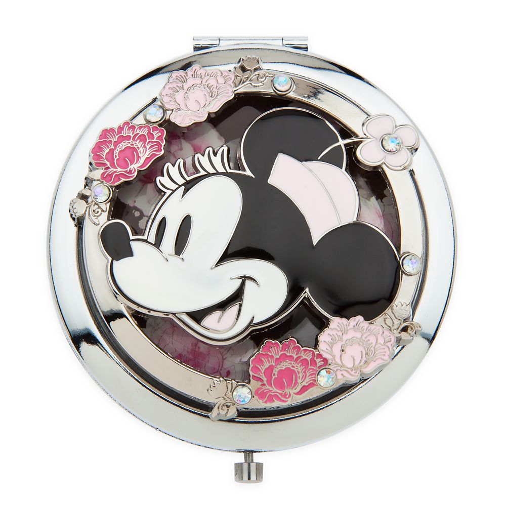 Minnie Mouse Floral Glass Compact Mirror