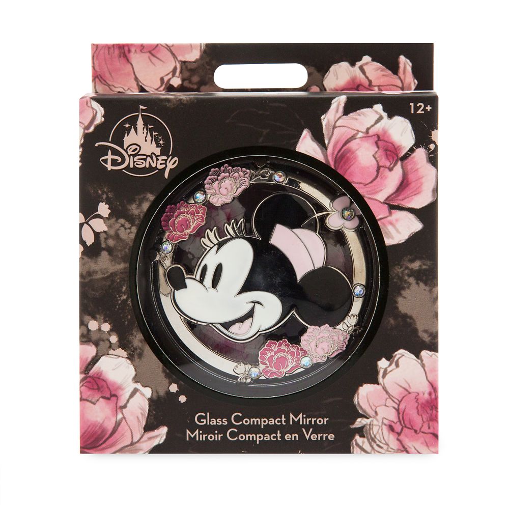 Minnie Mouse Floral Glass Compact Mirror