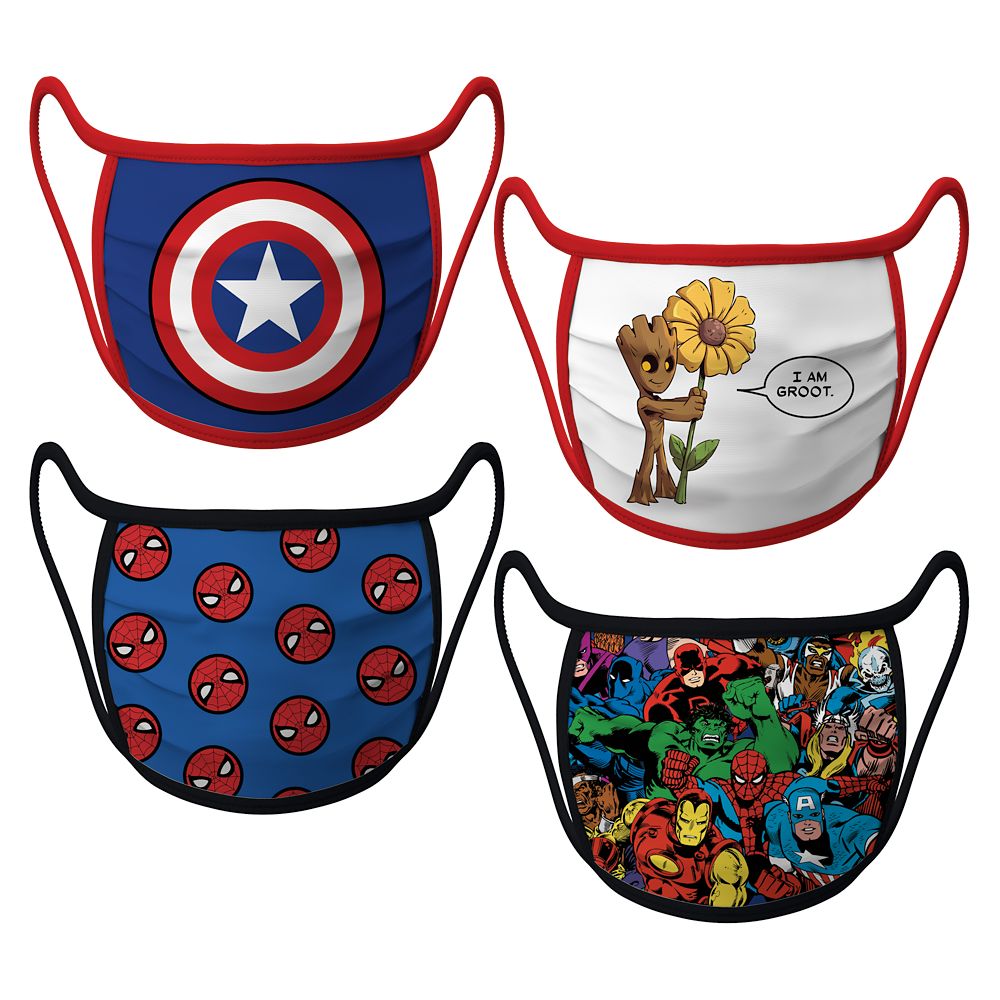 Cloth Face Masks 4-Pack – Marvel