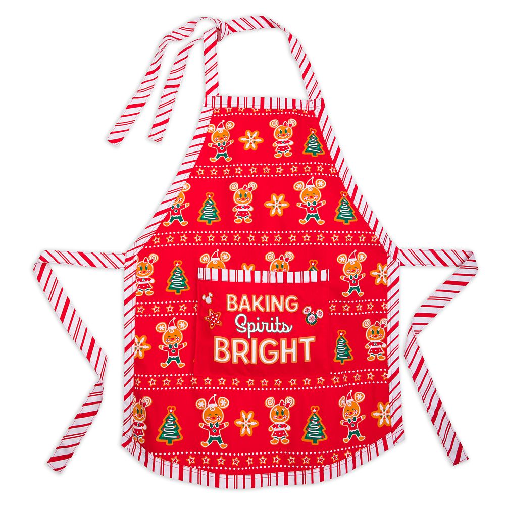 Mickey and Minnie Mouse Holiday Apron for Adults