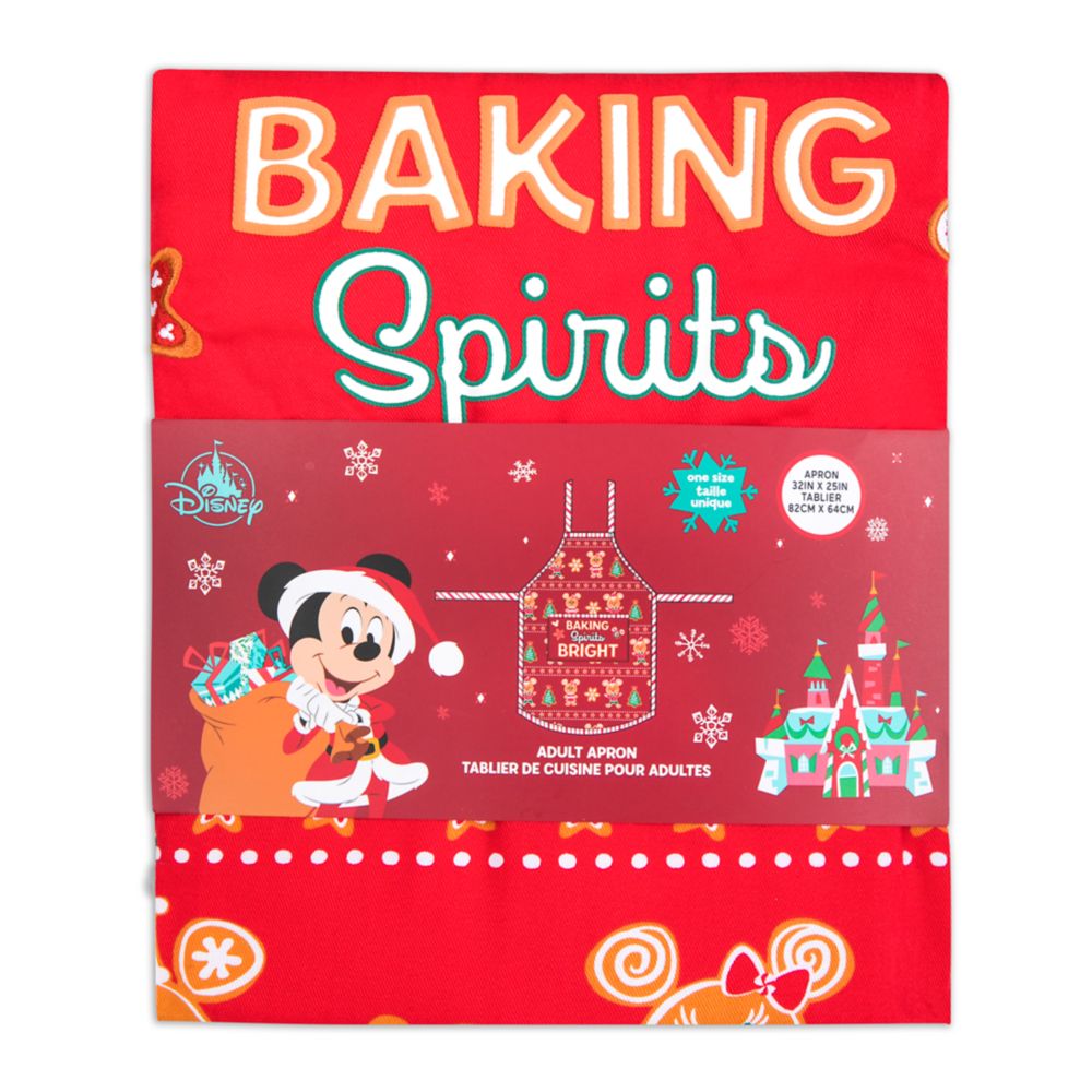 Mickey and Minnie Mouse Holiday Apron for Adults