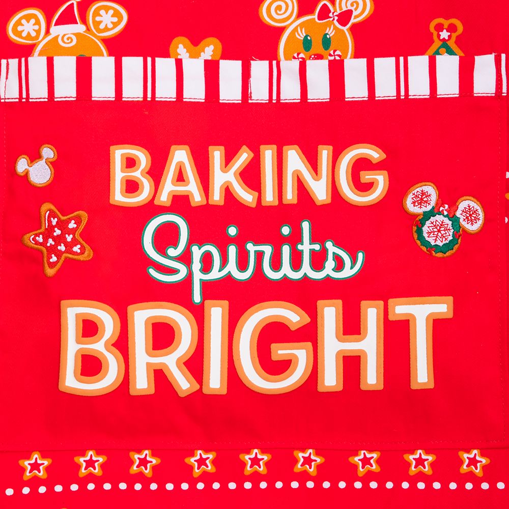 Mickey and Minnie Mouse Holiday Apron for Adults