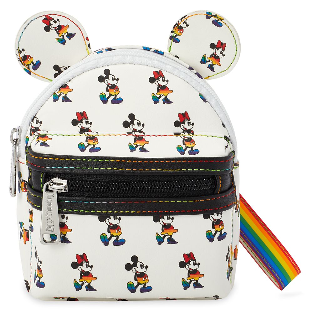 Mickey and Minnie Mouse Loungefly Wristlet – Rainbow Disney Collection