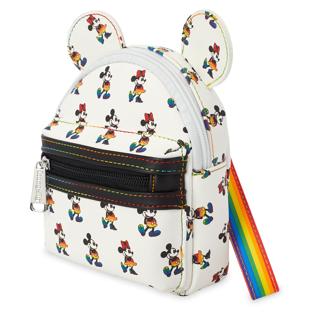 Mickey and Minnie Mouse Loungefly Wristlet – Rainbow Disney Collection