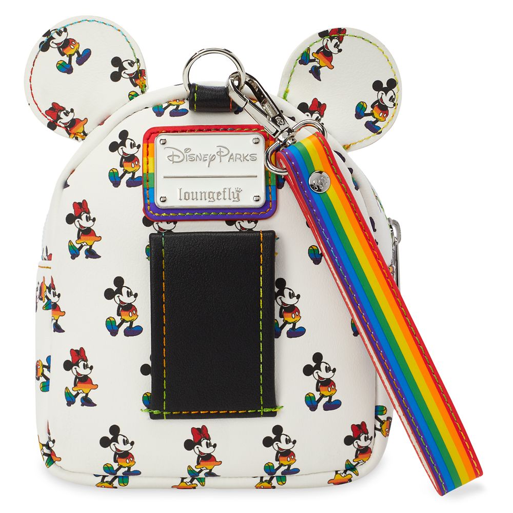 Mickey and Minnie Mouse Loungefly Wristlet – Rainbow Disney Collection