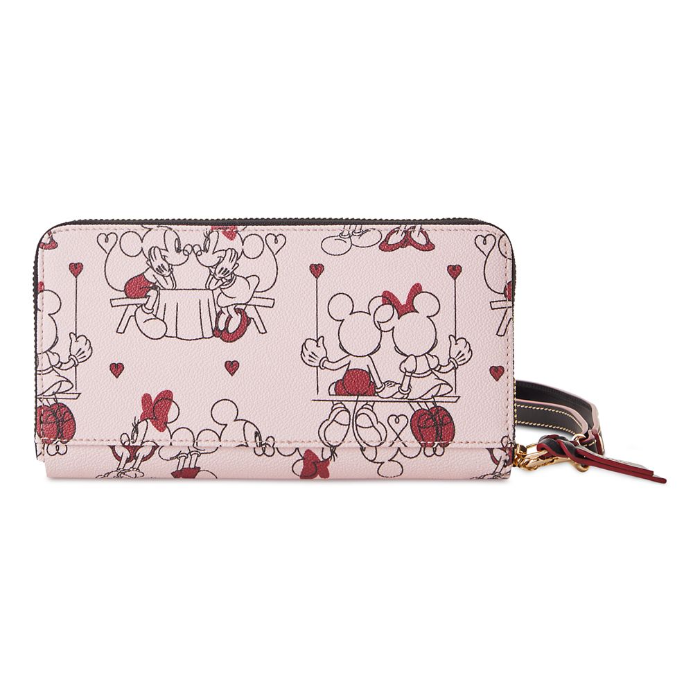 Mickey and Minnie Mouse Valentine Dooney & Bourke Wristlet Wallet