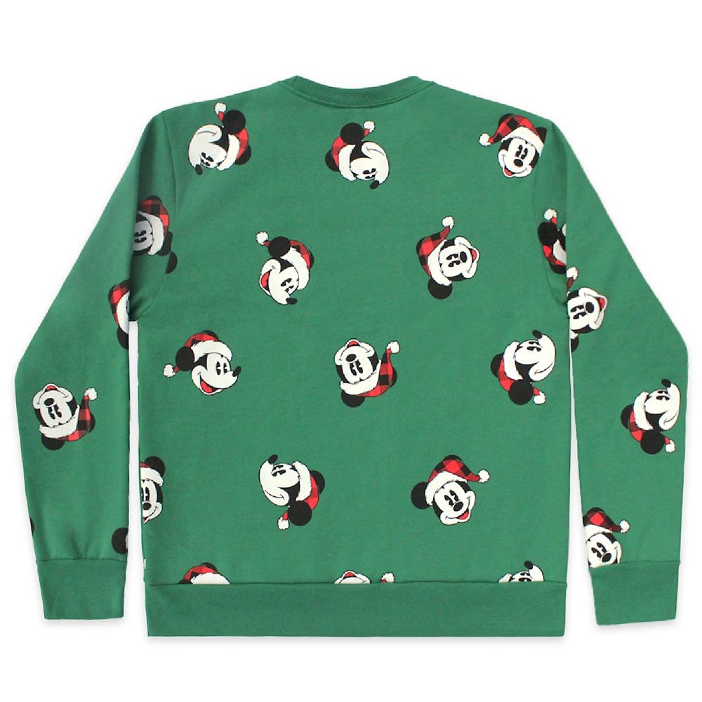 Santa Mickey Mouse Pullover Sweatshirt for Adults