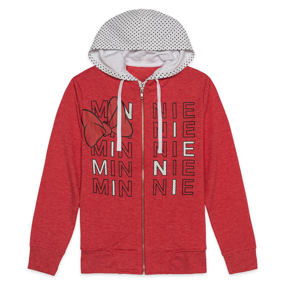 Minnie Mouse Name Zip Hoodie for Women