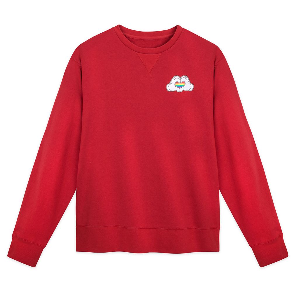 Rainbow Disney Collection Mickey Mouse Heart Hands Fleece Pullover – Fashion Fit – 2020