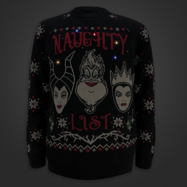 Disney Villains Light-Up Holiday Sweater for Adults