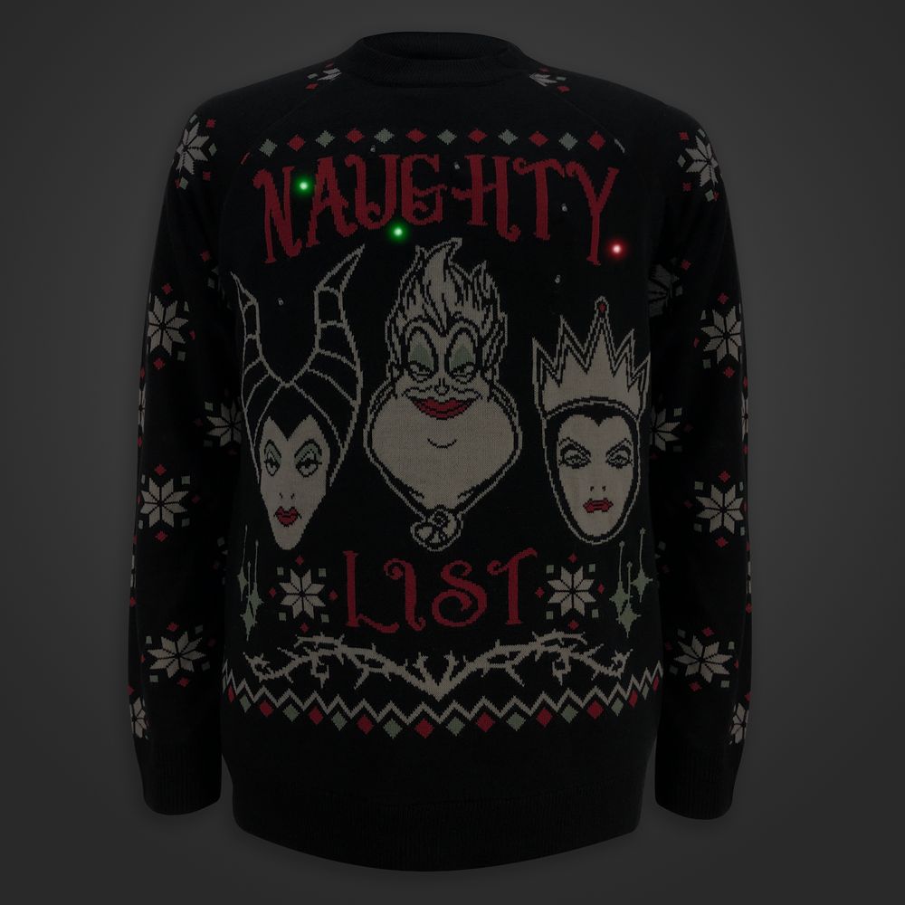 Disney Villains Light-Up Holiday Sweater for Adults