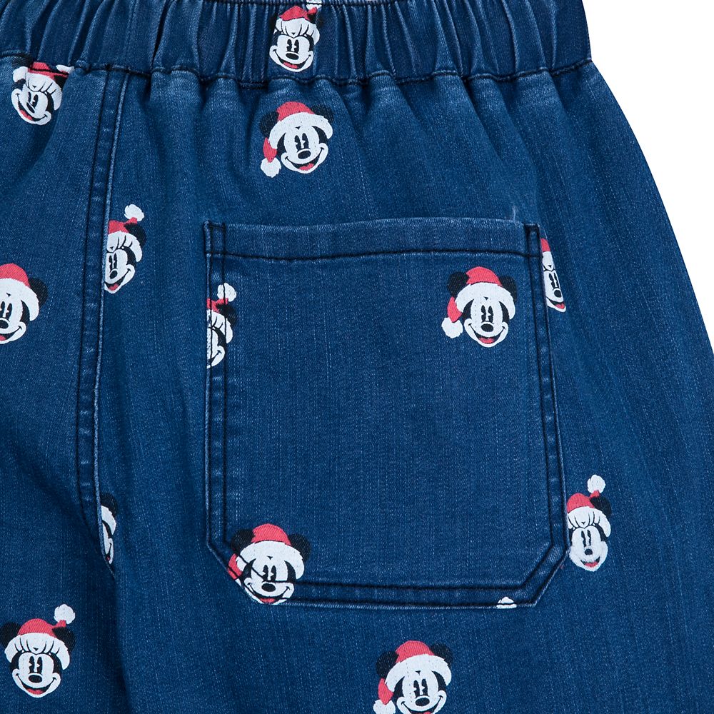 Mickey and Minnie Mouse Holiday Denim Jogger Pants for Adults