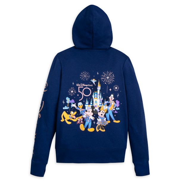 Mickey Mouse and Friends Zip Hoodie for Women – Walt Disney World 50th Anniversary