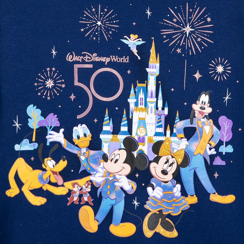 Mickey Mouse and Friends Zip Hoodie for Women – Walt Disney World 50th Anniversary