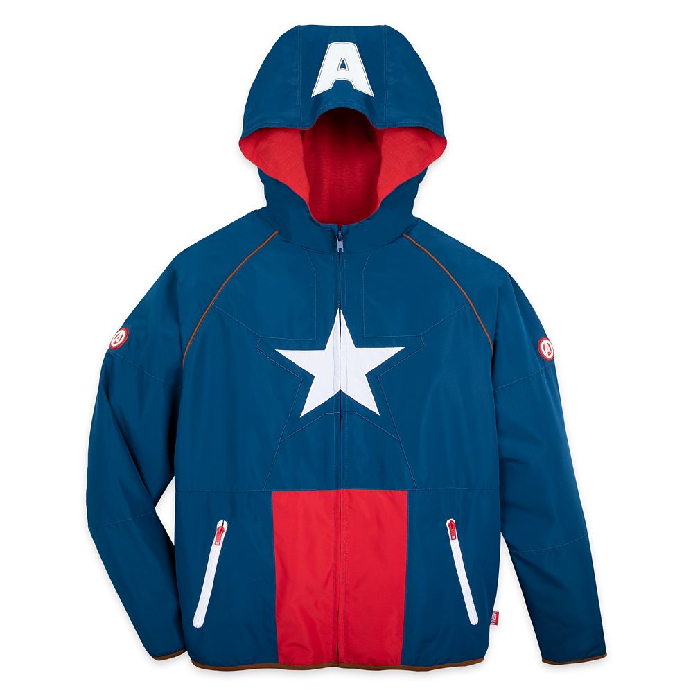 Captain America Costume Zip Hoodie for Adults has hit the shelves for purchase