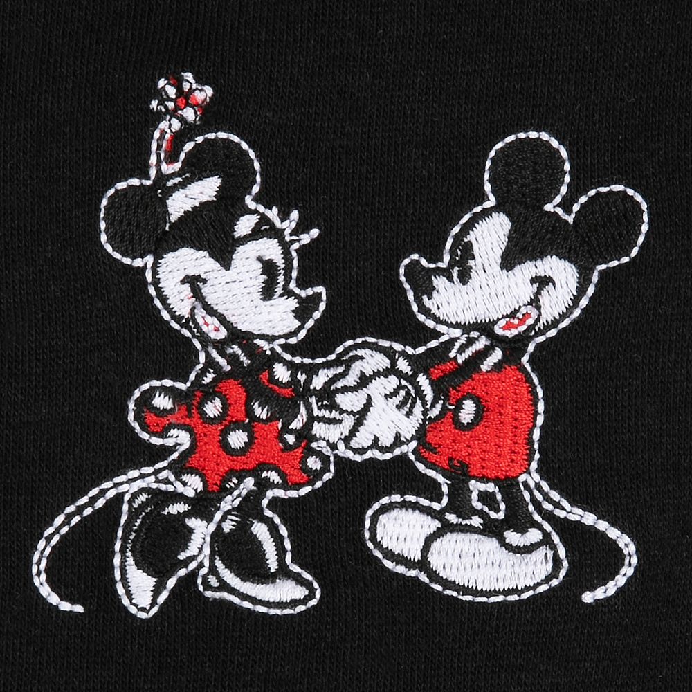 Mickey and Minnie Mouse Newsprint Long Sleeve T-Shirt for Adults