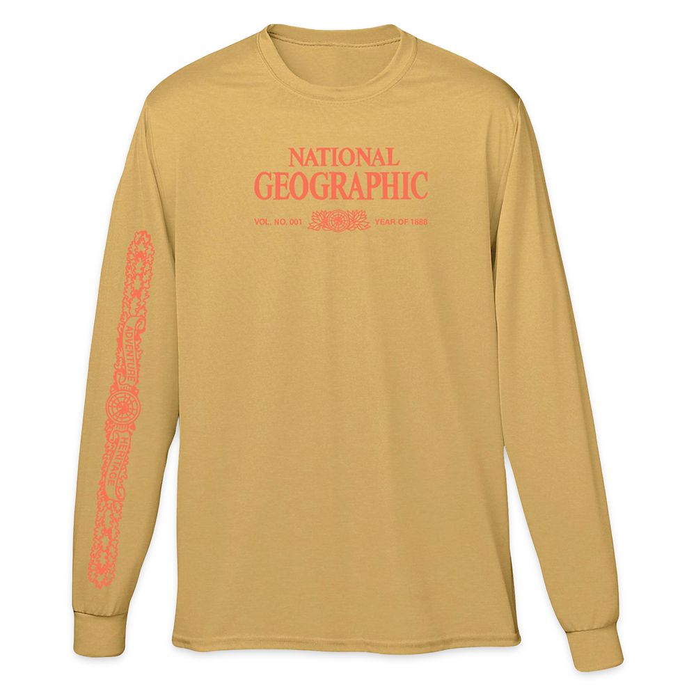 yellow shirt with red writing