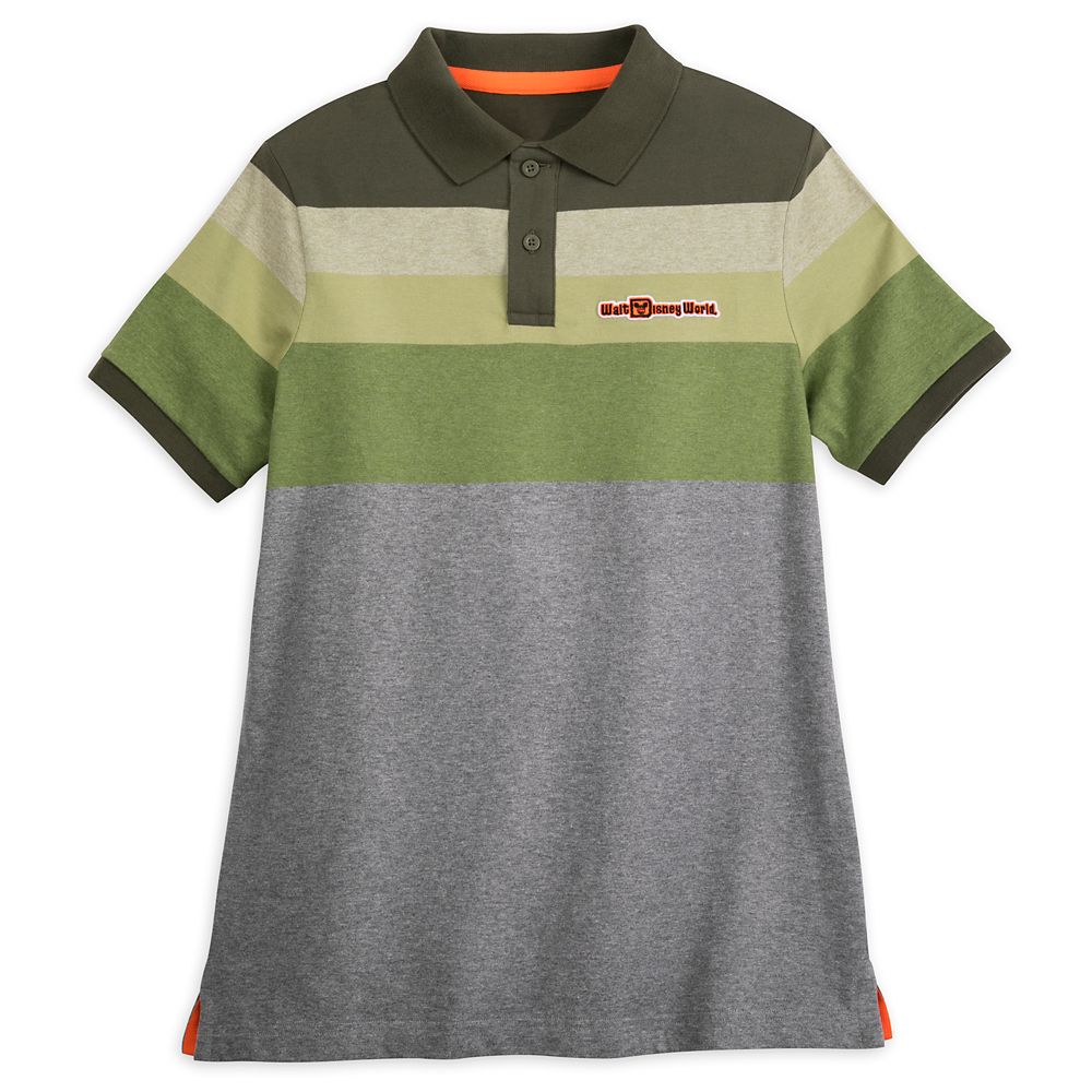 Walt Disney World Striped Polo Shirt for Adults – Green