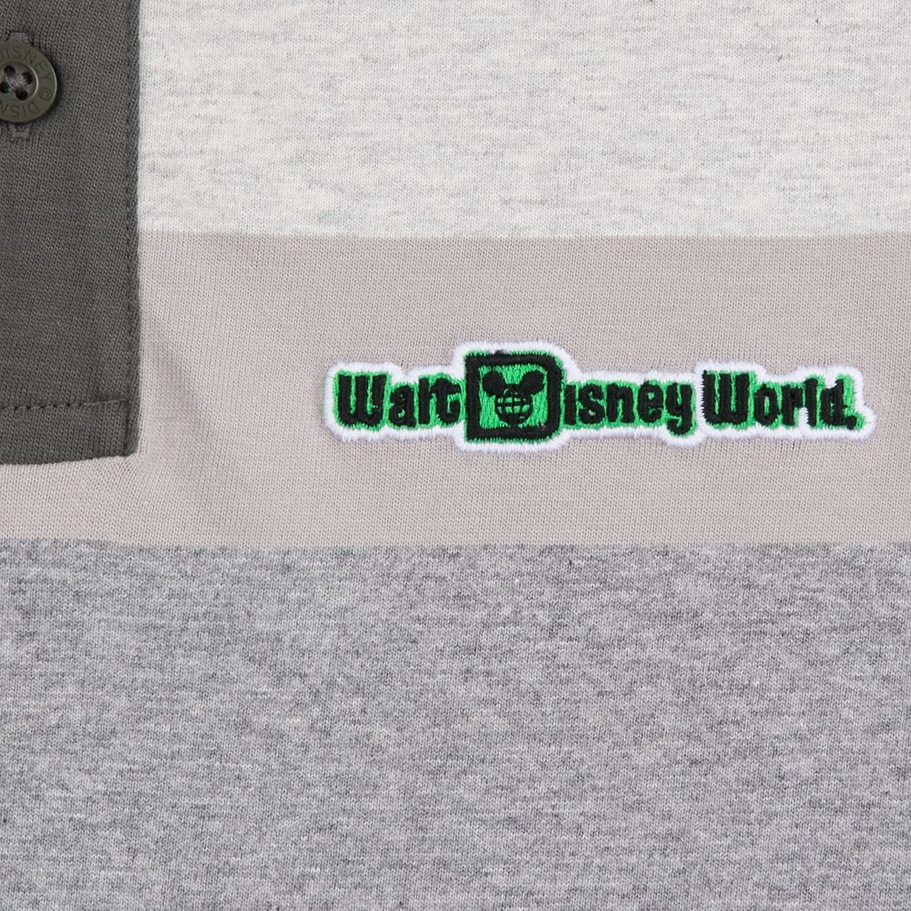 Walt Disney World Striped Polo Shirt for Adults – Gray