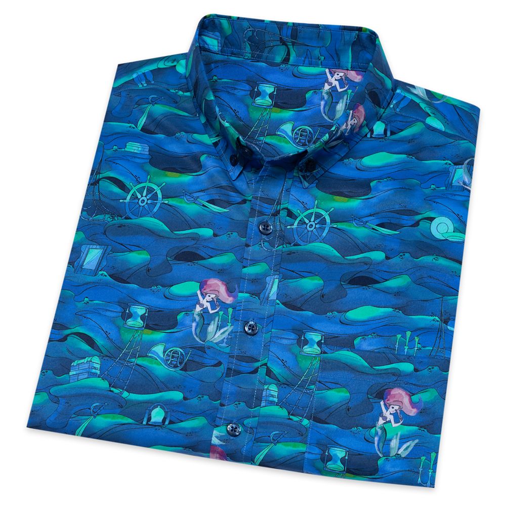 The Little Mermaid ''The Secret Grotto'' RSVLTS Short Sleeve Shirt for Adults with KUNUFLEX