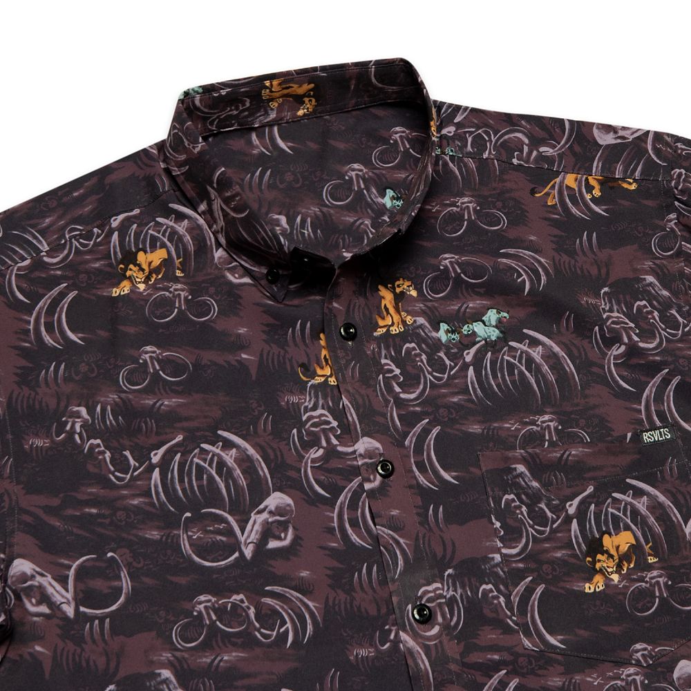 The Lion King ''Elephant Graveyard'' RSVLTS Short Sleeve Shirt for Adults with KUNUFLEX