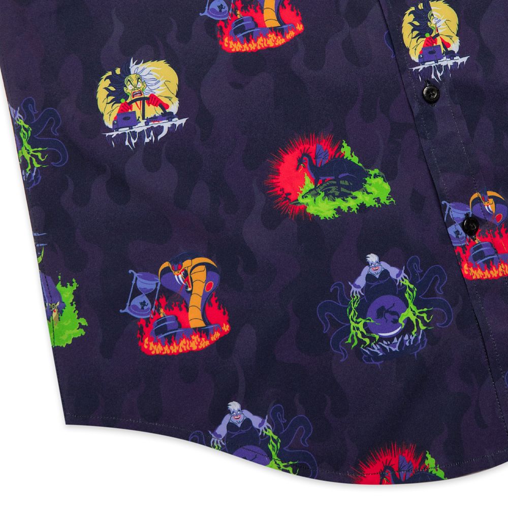 Disney ''Evils Moments'' RSVLTS Short Sleeve Shirt for Adults with KUNUFLEX