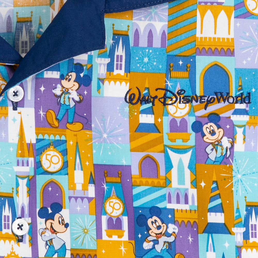 Mickey Mouse Woven Shirt for Adults – Walt Disney World 50th Anniversary