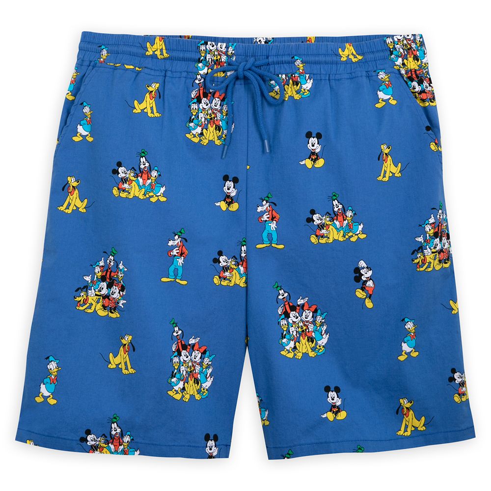Mickey Mouse and Friends Drawstring Shorts for Adults is available online for purchase