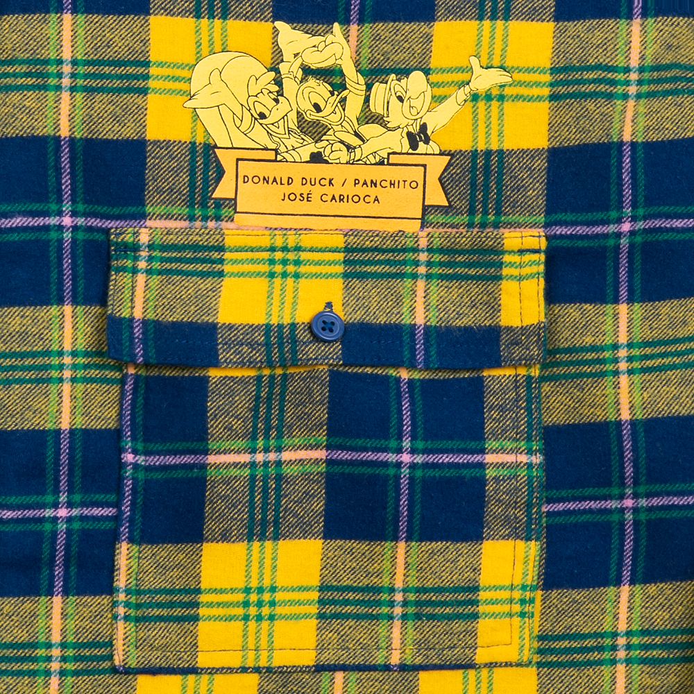 The Three Caballeros Hooded Flannel Shirt for Adults