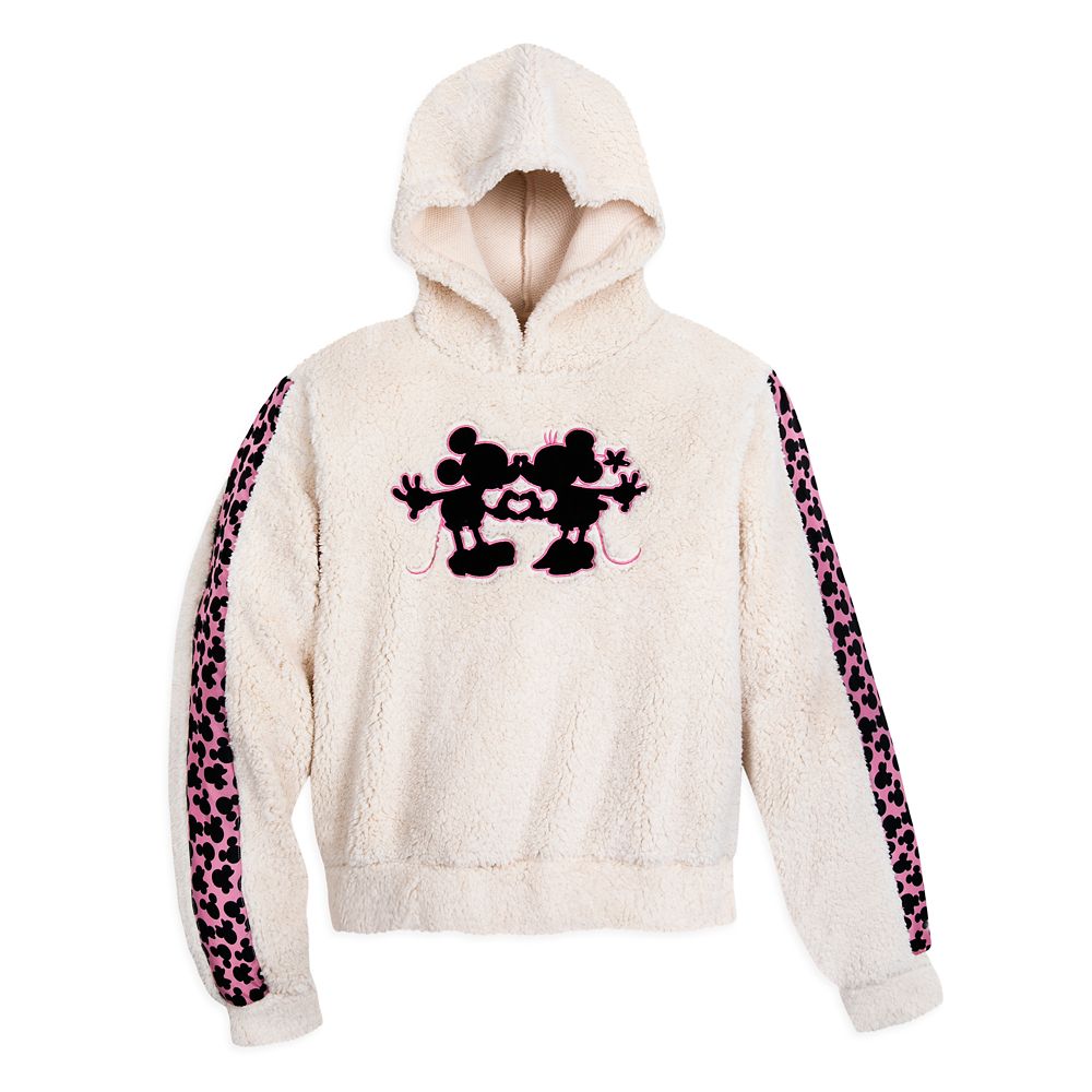 Mickey and Minnie Mouse Pullover Fleece Hoodie for Adults is now out for purchase