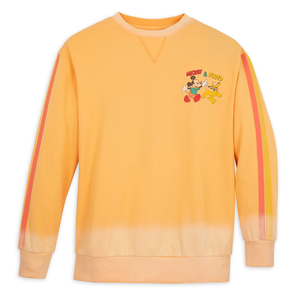 Mickey Mouse and Pluto Sweatshirt for Adults is available online