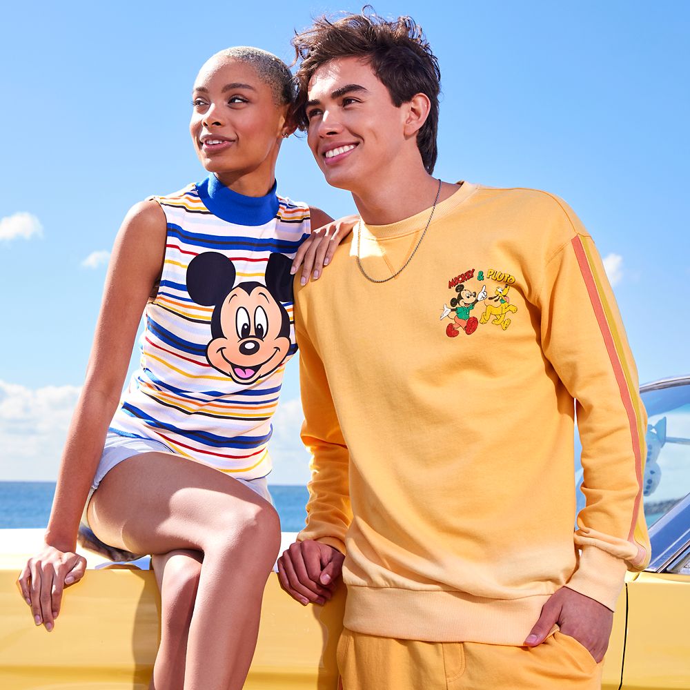 Mickey Mouse and Pluto Sweatshirt for Adults