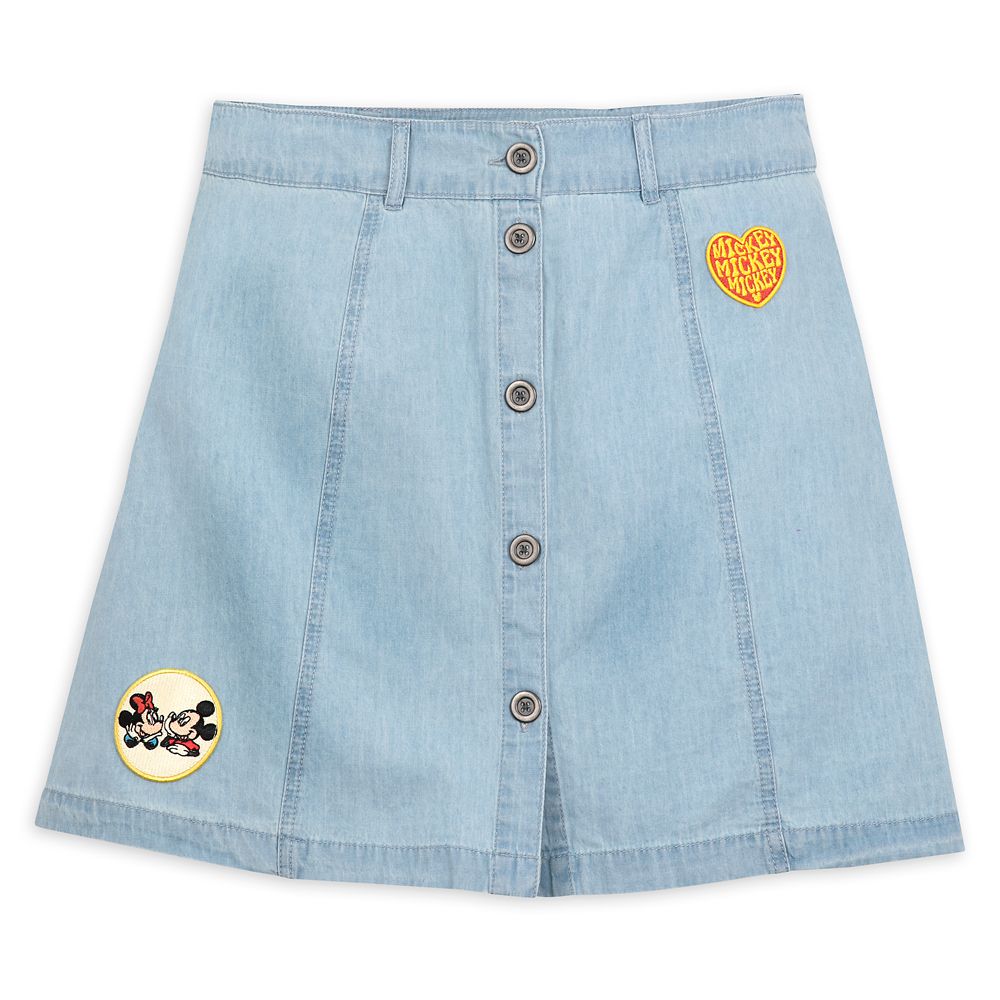 Mickey and Minnie Mouse Denim Skirt for Women now out