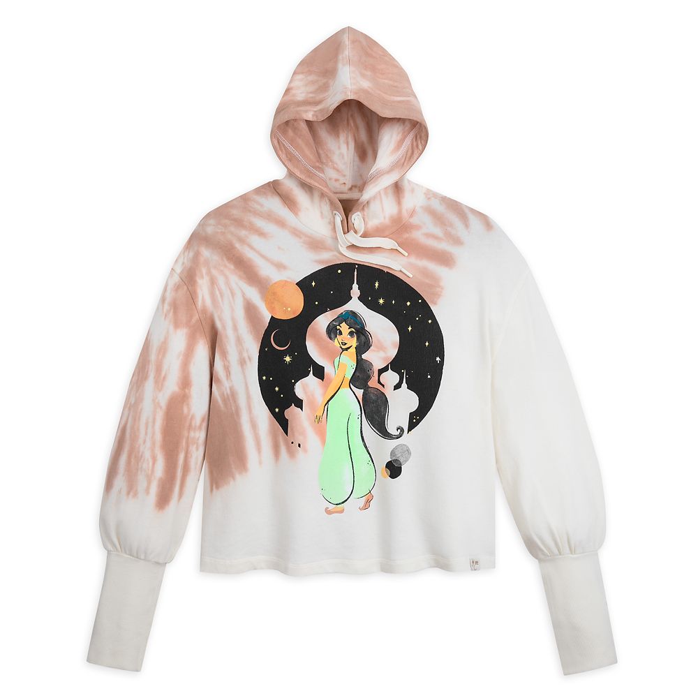 Jasmine Tie-Dye Semi-Crop Pullover Hoodie for Women – Aladdin