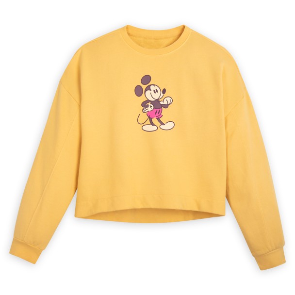 Mickey Mouse Genuine Mousewear Pullover Sweatshirt for Women – Gold