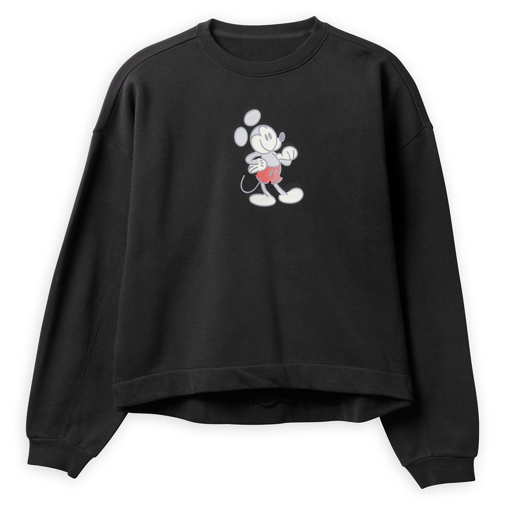 Disney Vtg 90s Disney Womens 1X Spell Out Mickey Mouse Crewneck Sweatshirt  Black USA