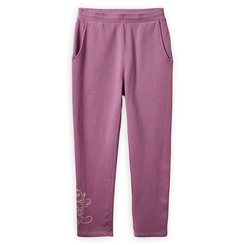 Mickey Mouse Genuine Mousewear Jogger Sweatpants for Women – Plum