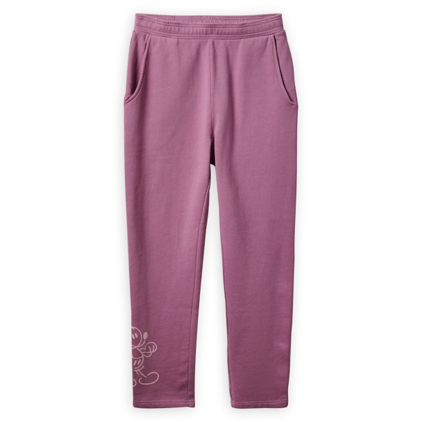 Mickey Mouse Genuine Mousewear Jogger Sweatpants for Women – Plum
