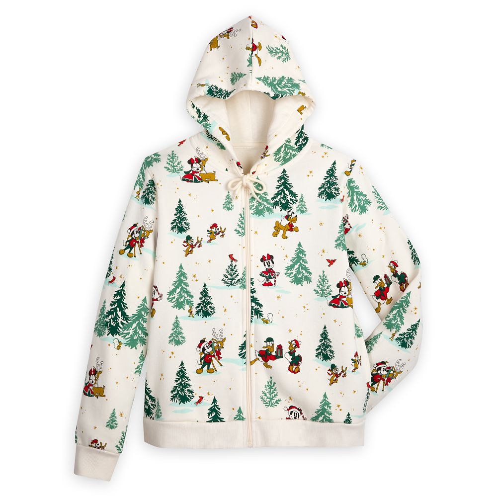 Mickey Mouse and Friends Holiday Zip Hoodie for Women was released today