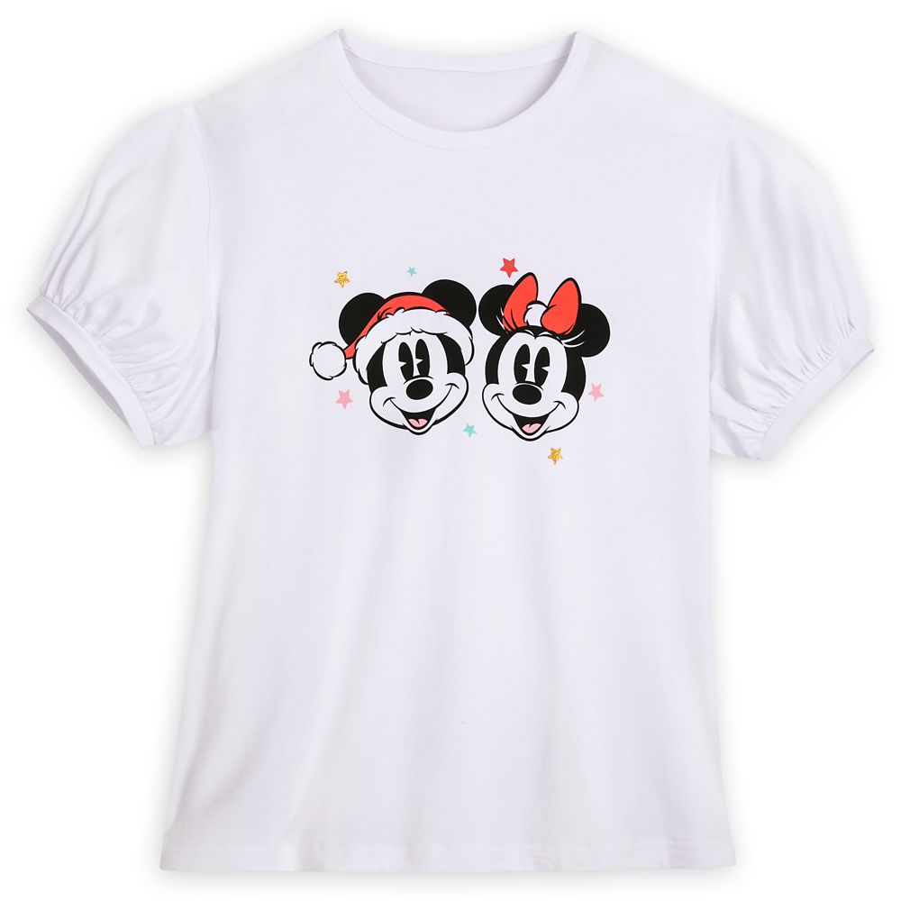 Mickey and Minnie Mouse Holiday Top for Women