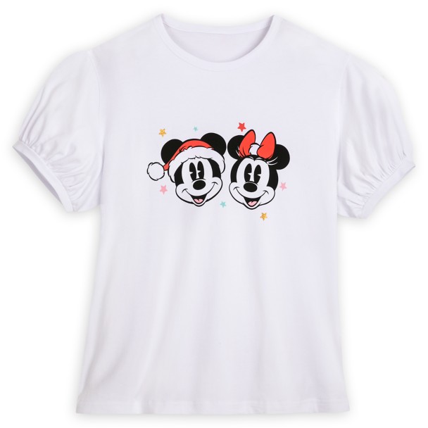 Mickey and Minnie Mouse Holiday Top for Women