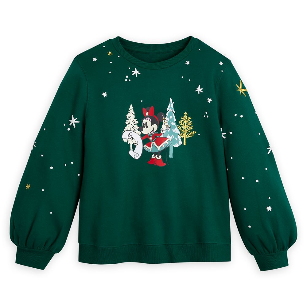 Minnie Mouse Holiday Pullover Sweatshirt for Women available online for purchase