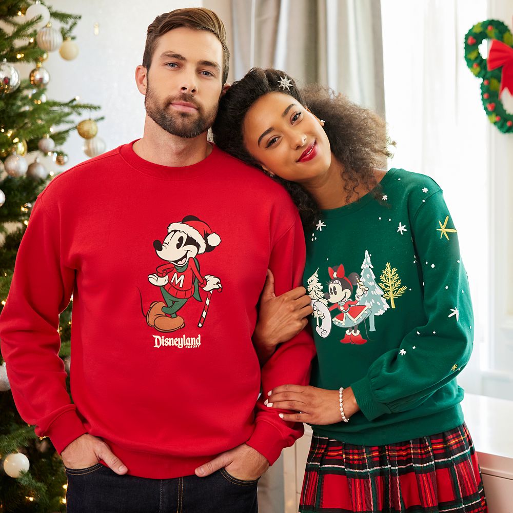 Minnie Mouse Holiday Pullover Sweatshirt for Women